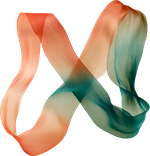 Ministry of World Domination mark: one silk ribbon folded into an M